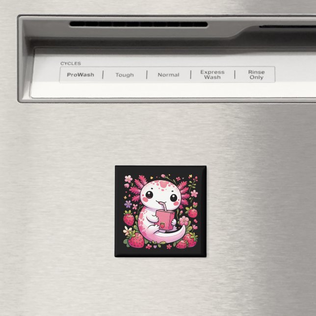 Imã Axolotl Bebendo Japonês Leite de Morango (In Situ (Dishwasher))