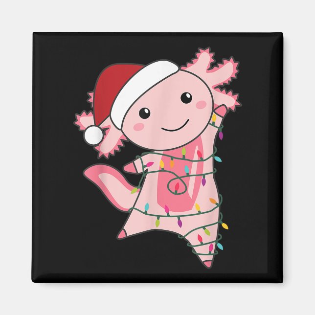 Imã Axolotl Fada de Natal Leve Axolotl (Frente)