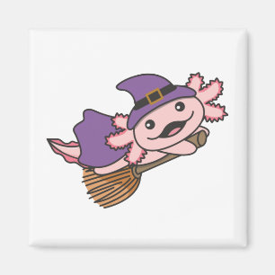 Imã Axolotl Halloween Witeen Kids Witume