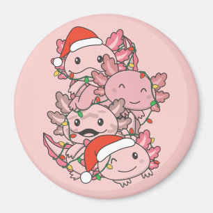 Imã Axolotl Natal Árvore Animais de Natal Axolots