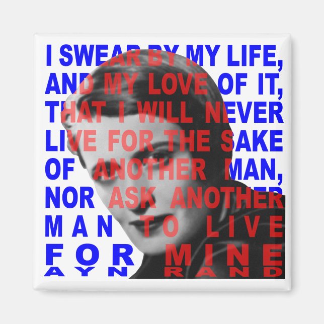 Imã Ayn Rand Quote Magnet (Frente)