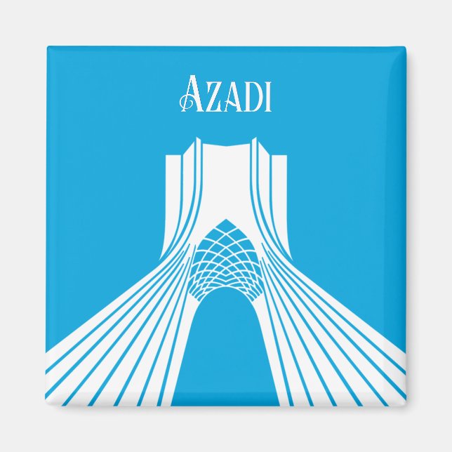 Imã Azadi Tower Turquoise Magnet (Frente)