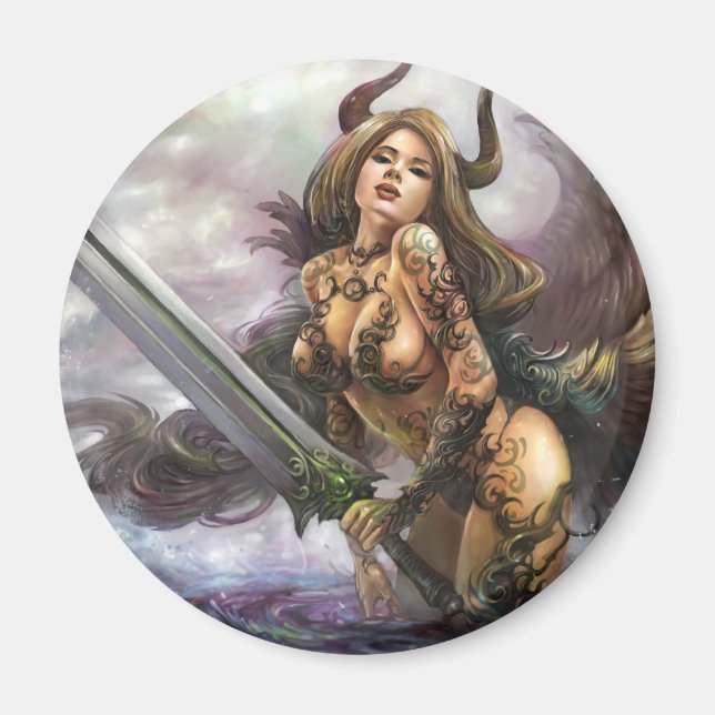 Imã Azmodues Anjos Escuros "Aldornia", Magnet (Frente)