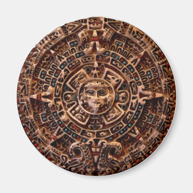 Imã "AZTECA" Magnet Calendário Mayan Sun (Frente)