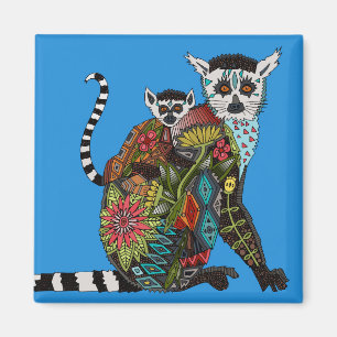 Imã Azul atado anel do amor do Lemur