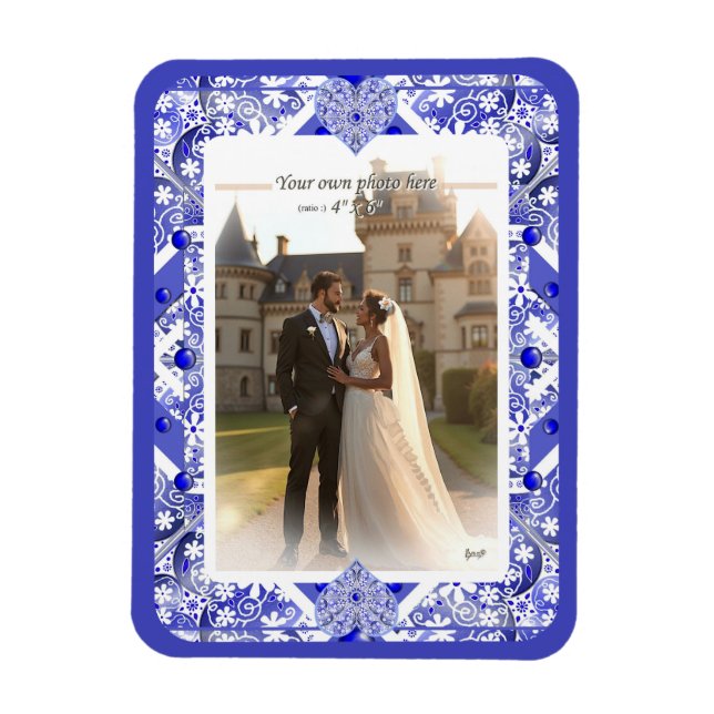 Ímã Azul cerâmico de grécia (Vertical)