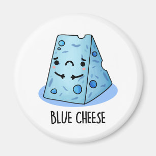 Imã Azul Cheijo Engraçado Pun Triste
