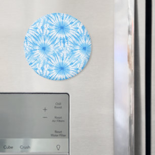 Imã Azul Claro Tie Dye Branco