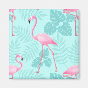 Imã Azul claro Vintage Flamingo