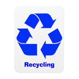 Ímã azul do sinal do reciclagem