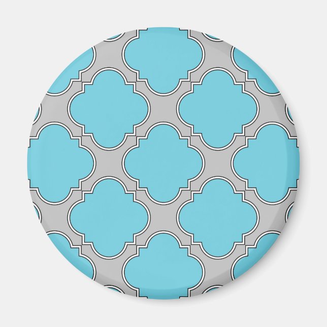 Imã Azul e cinza de Quatrefoil (Frente)