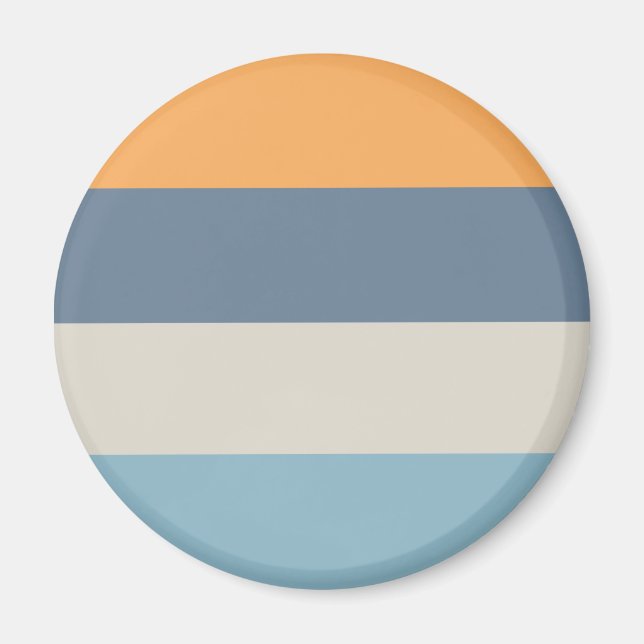 Imã Azul e laranja riscados (Frente)