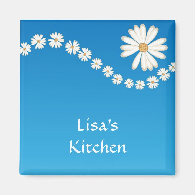 Imã Azul e margarida (Frente)