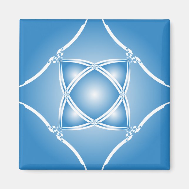 Imã azul para gradiente branco (Frente)