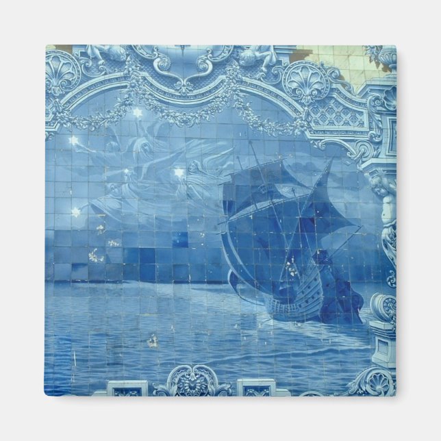 Imã Azulejo azul (Frente)