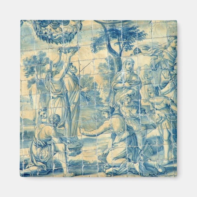 Imã Azulejo azul (Frente)