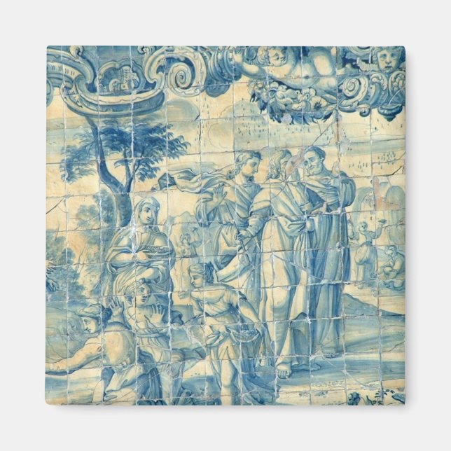 Imã Azulejo azul (Frente)