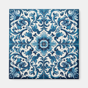 Imã Azulejo azul português