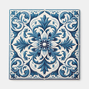 Imã Azulejo azul português