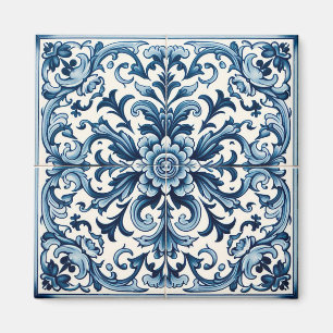 Imã Azulejo azul português