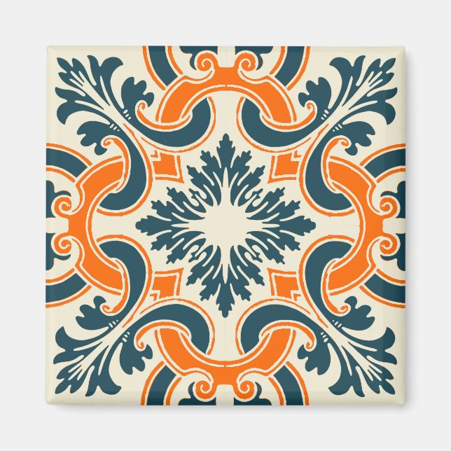 Imã Azulejo azul português (Frente)