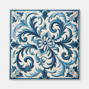 Imã Azulejo azul português