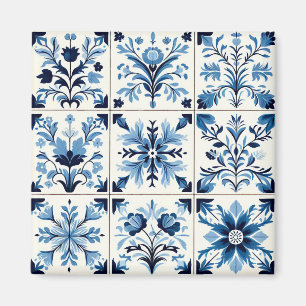 Imã Azulejo azul português