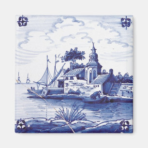 Imã Azulejo azul tradicional neerlandês