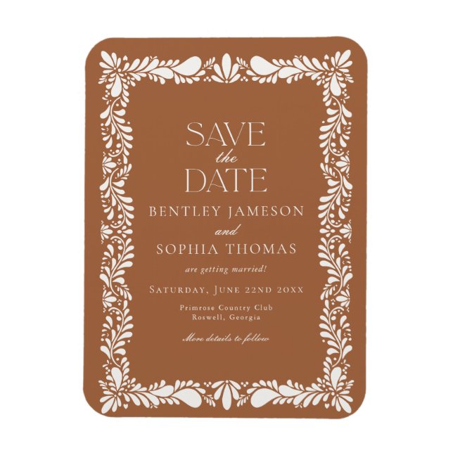 Ímã Azulejo de argila Talavera Fiesta Espanhola Salve  (Vertical)