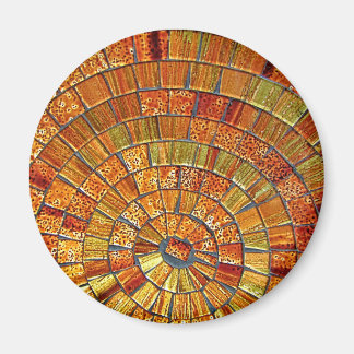 Imã Azulejo de vidro balinês Art- Brown