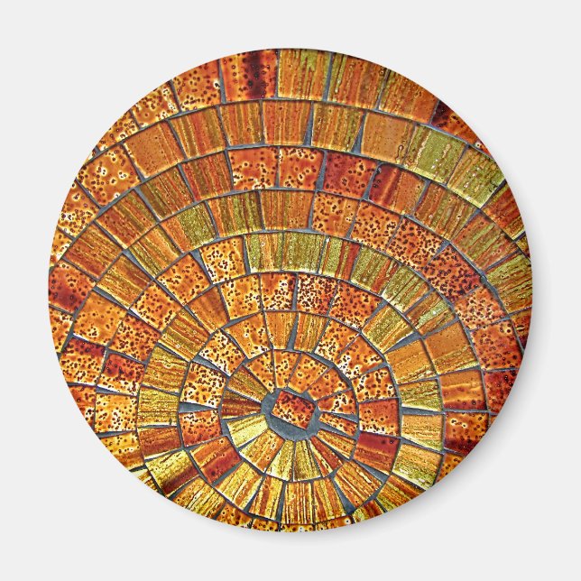 Imã Azulejo de vidro balinês Art- Brown (Frente)