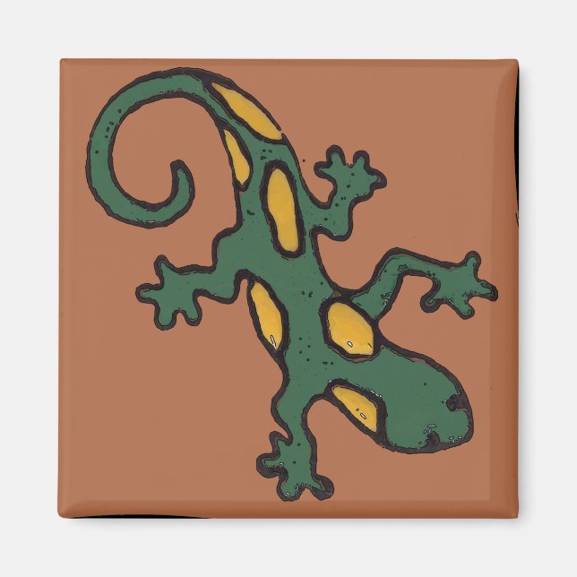 Imã Azulejo Gecko Mexicano (Frente)