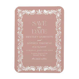 Ímã Azulejo Talavera Rosa Festa Espanhola Salve a Data