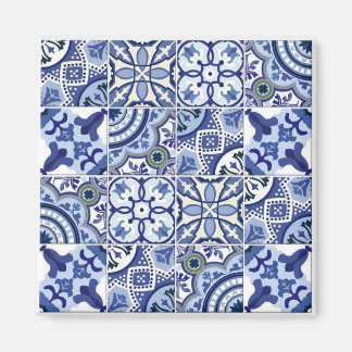 Imã Azulejos brancos e brancos portugueses