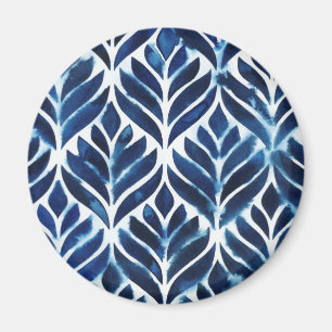 Imã Azulejos Cobalt Watercolor IV