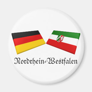 Imã Azulejos da bandeira de Nordrhein-Westfalen,