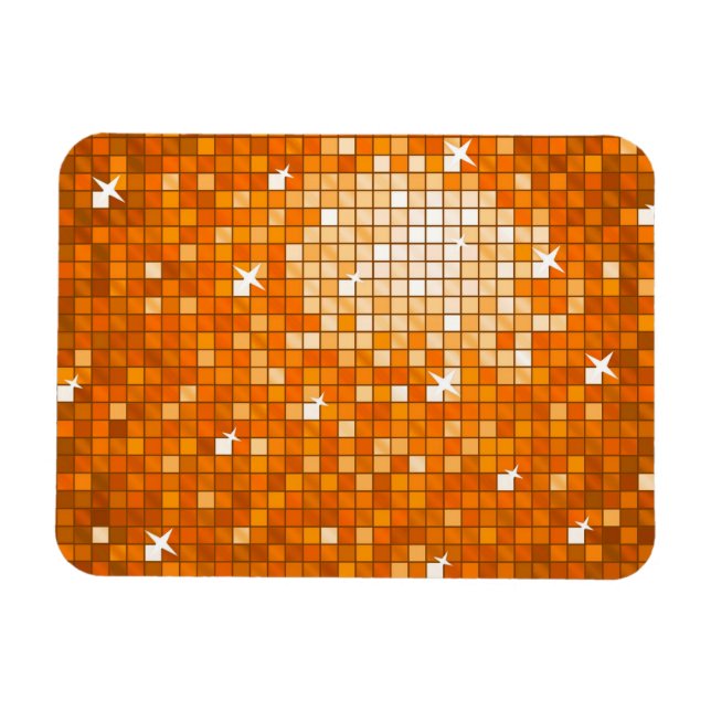 Ímã Azulejos de Disco Magnético Premium laranja (Horizontal)