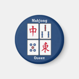 Imã Azulejos de jogos Mahjong - Design Magnet