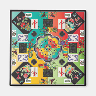 Imã Azulejos de Mah Jongg Ímã