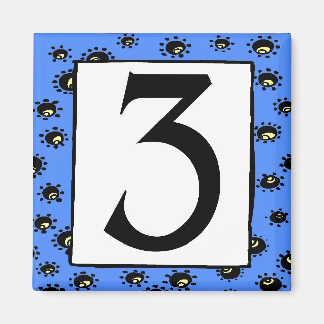 Imã Azulejos de metrô três no Magnet (Frente)