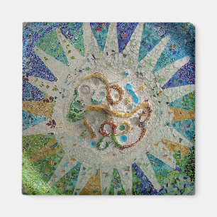 Imã Azulejos de Nouveau Gaudi da arte