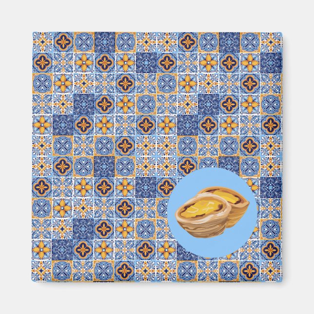 Imã Azulejos e Pastéis de Portugal (Frente)