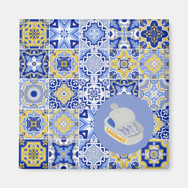 Imã Azulejos e Sardinhas (Frente)