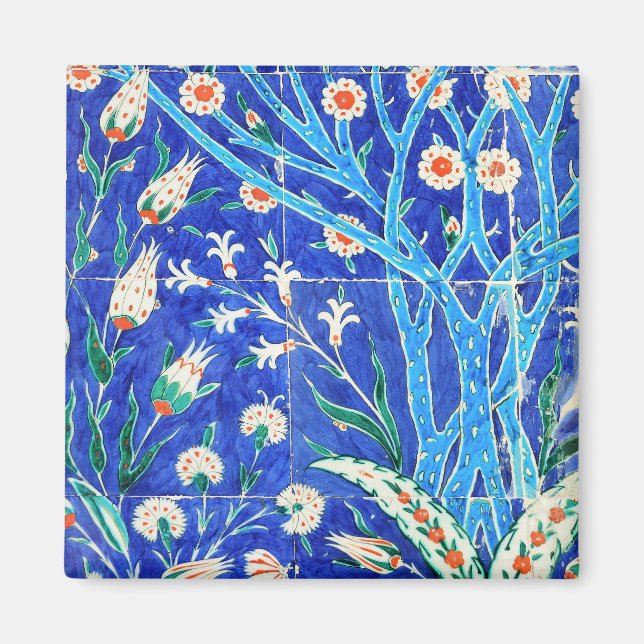Imã Azulejos florais turcos (Frente)