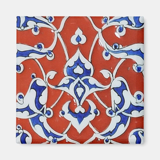 Imã Azulejos florais turcos (Frente)