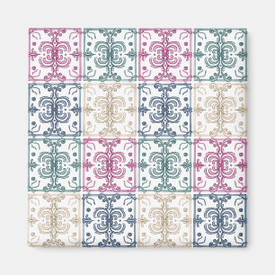 Imã Azulejos Multicolor