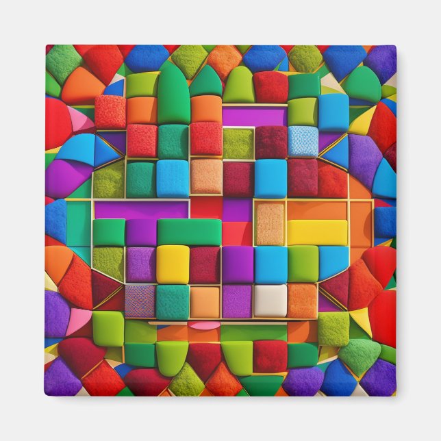 Imã Azulejos Pixel (Frente)