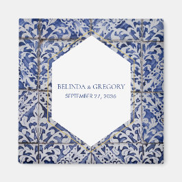 Imã Azulejos Russos Portugueses Favor de Casamento