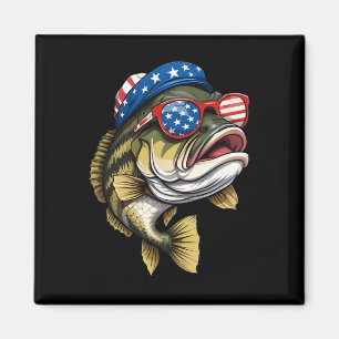 Imã B Peixe 4 De Julho Bandeira Americana Patriótico P