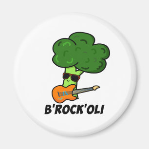 Imã B-Rock-Oli Funny Rocker Broccoli Pun